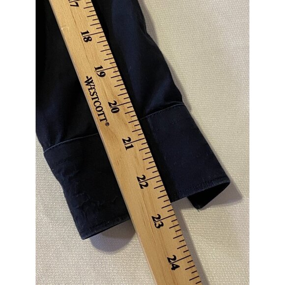 VTG GIVENCHY Black Stars Embroidered Cotton Buttons Long Sleeve Shirt Sz 38 Sz S - Picture 8 of 15